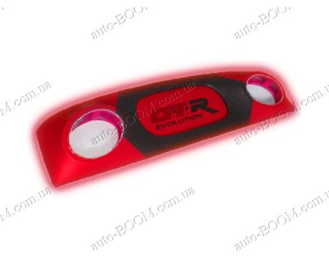 Акустическая полка на ВАЗ 2103 красная, на фанере, пирамида 