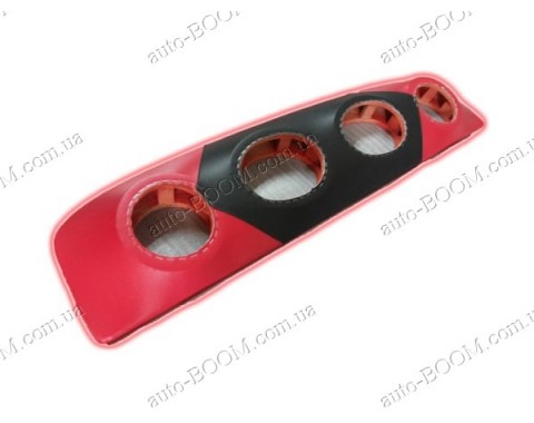 Акустическая полка на ВАЗ 2103 красная, на фанере, пирамида, под 4 - ре динамика