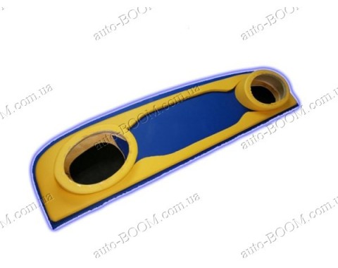 Акустическая полка на ВАЗ 2101 сине - желтая, на фанере, стандарт