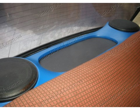 Акустическая полка на ВАЗ 2101 синяя, на фанере, пирамида, 20 динамики