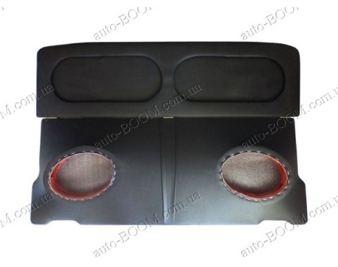 Акустическая полка на ВАЗ 2104 черная, на фанере, пирамида