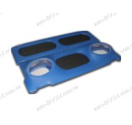 Акустическая полка на ВАЗ 2104 синяя, на фанере, пирамида