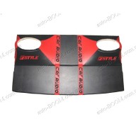 Акустическая полка на ВАЗ 2108 черно-красная, бюджет