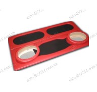 Акустическая полка на ВАЗ 2108 красная, на фанере, пирамида