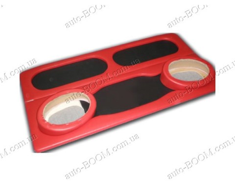 Акустическая полка на ВАЗ 2108 красная, на фанере, пирамида