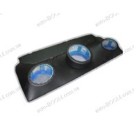 Акустическая полка на ВАЗ 2108 черная, с опорой полки и под саб, на фанере