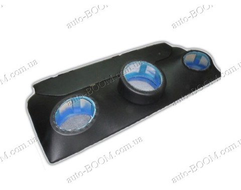 Акустическая полка на ВАЗ 2108 черная, с опорой полки и под саб, на фанере