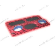 Акустическая полка на ВАЗ 2108 красная, на фанере, пирамида