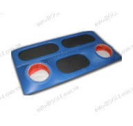 Акустическая полка на ВАЗ 2108 синяя, на фанере, пирамида, под 20 динамик