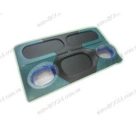 Акустическая полка на ВАЗ 2109 зеленая, на фанере, пирамида