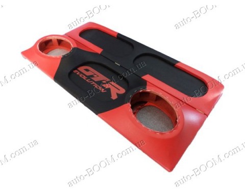 Акустическая полка на ВАЗ 2108 красная, на фанере, пирамида