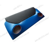 Акустическая полка на ВАЗ 2108 синяя, на фанере, безопорная, пирамида