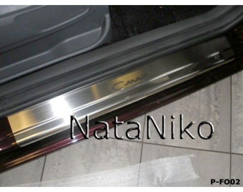 Накладки на пороги Ford C-Max 2 10-(NataNiko Premium)