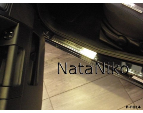 Накладки на пороги Ford Fusion 02-12(NataNiko Premium)