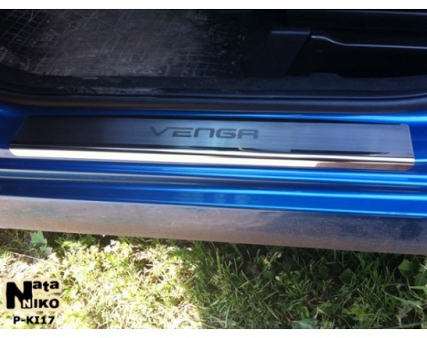 Накладки на пороги Kia Venga 10-(NataNiko Premium)