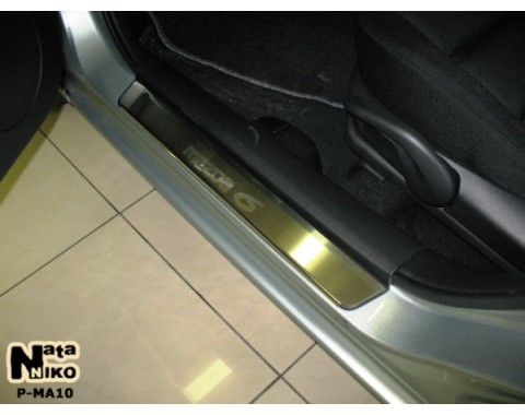 Накладки на пороги Mazda 6 02-08(NataNiko Premium)