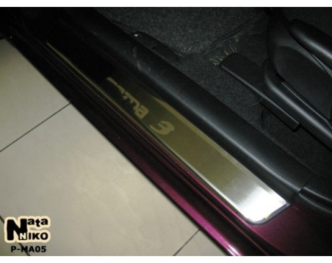 Накладки на пороги Mazda 3 03-09(NataNiko Premium)