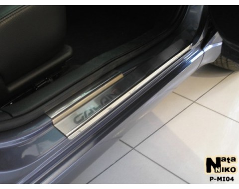 Накладки на пороги Mitsubishi Galant 9 03-12(NataNiko Premium)