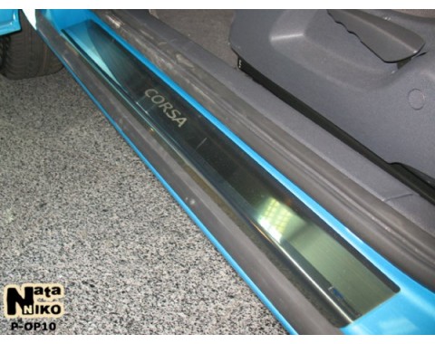Накладки на пороги Opel Corsa D 06- 3двери(NataNiko Premium)