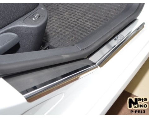 Накладки на пороги Peugeot 308 08-13(NataNiko Premium)