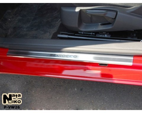 Накладки на пороги VW Scirocco 3 08-(NataNiko Premium)