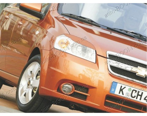 Реснички на фары Chevrolet Aveo 05-11 (Spirit)