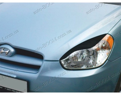 Реснички на фары Hyundai Accent 3 06-10 (Spirit)