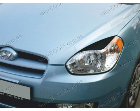 Реснички на фары Hyundai Accent 3 06-10 (Spirit)