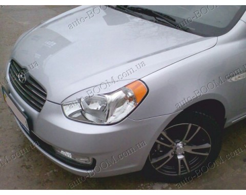 Реснички на фары Hyundai Accent 3 06-10 (Spirit)