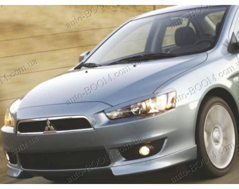 Реснички на фары Mitsubishi Lancer X 10 07- (Spirit)