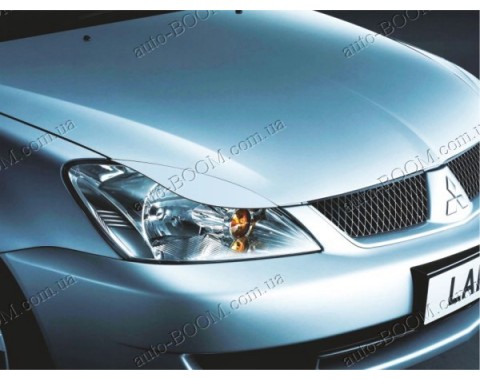 Реснички на фары Mitsubishi Lancer 9 03-07 (Spirit)