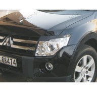 Реснички на фары Mitsubishi Pajero 4 06- (Spirit)