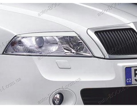 Реснички на фары Skoda Octavia A5 04-09 (Spirit)
