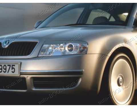 Реснички на фары Skoda Superb 01-08 (Spirit)