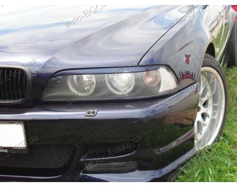 Реснички на фары BMW 5 E39 96-03 прямые (Orticar)