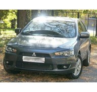 Реснички на фары Mitsubishi Lancer X 10 07- передние (Orticar)