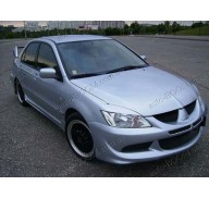 Реснички на фары Mitsubishi Lancer 9 03-07 широкие (Orticar)