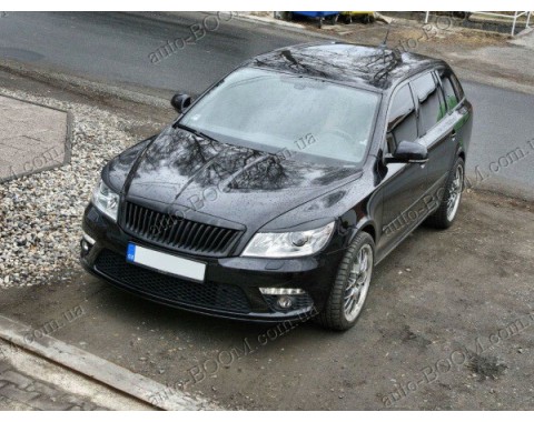 Реснички на фары Skoda Octavia A5 09-13 (Orticar)