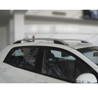 Рейлинги на крышу Renault Trafic 01-14 длинная база, серые, abs