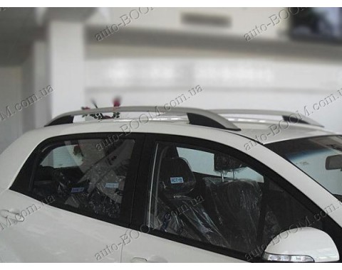 Рейлинги на крышу Renault Trafic 01-14 длинная база, серые, abs