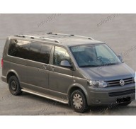 Рейлинги на крышу VW T5 03-15 длинная база, серые, abs