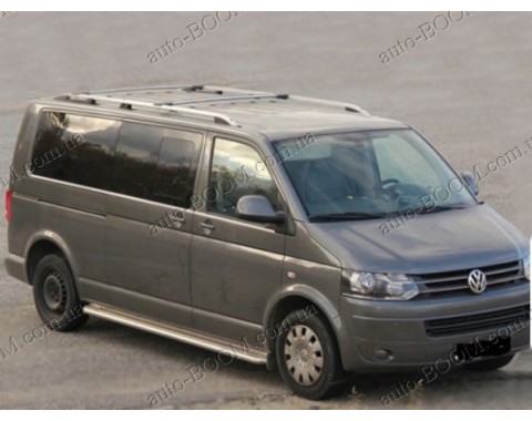 Рейлинги на крышу VW T5 03-15 длинная база, серые, abs
