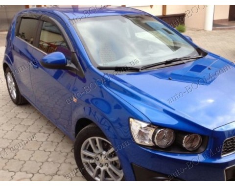 Дефлекторы окон на Chevrolet Aveo 3 12- хэтчбек 5дверей (Cobra Tuning)