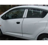 Дефлекторы окон на Chevrolet Spark 2 09- (Cobra Tuning)