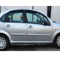 Дефлекторы окон на Citroen C3 02-09 (Cobra Tuning)