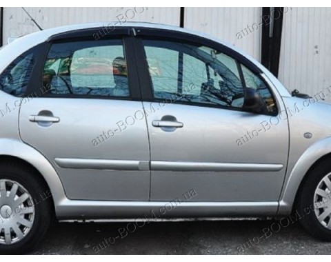 Дефлекторы окон на Citroen C3 02-09 (Cobra Tuning)