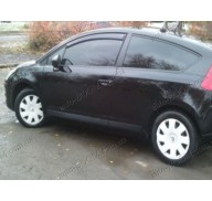 Дефлекторы окон на Citroen C4 04-10 хэтчбек 3двери (Cobra Tuning)