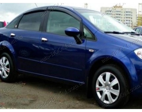Дефлекторы окон на Fiat Linea 07- (Cobra Tuning)