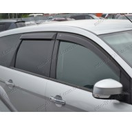 Дефлекторы окон на Ford Focus 2 05-10 универсал (Cobra Tuning)