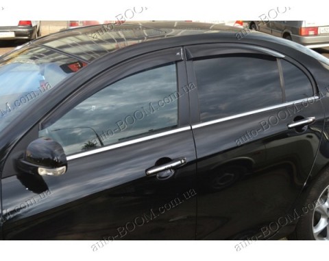 Дефлекторы окон на Geely Emgrand 11- (Cobra Tuning)